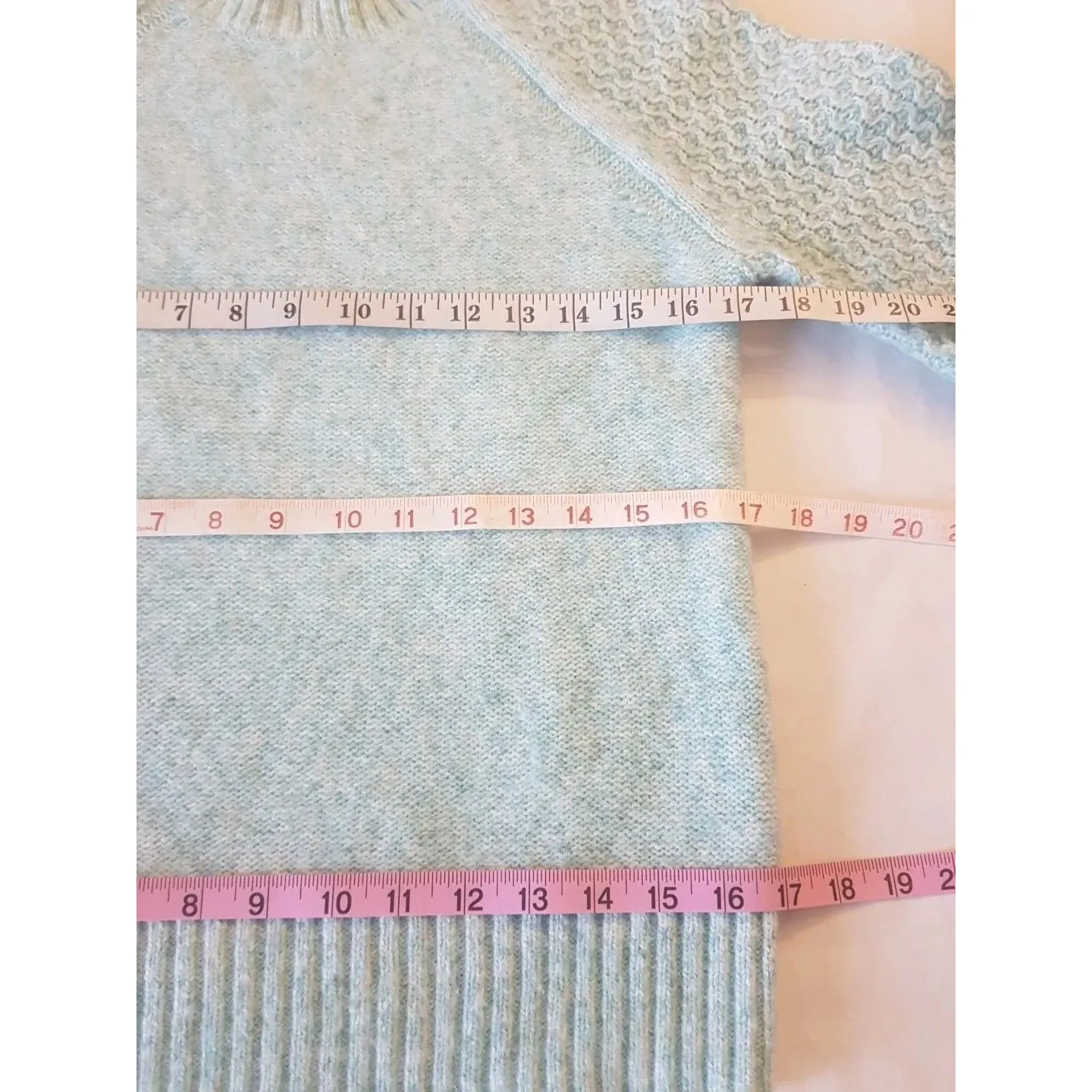 J.Crew Womens Sweater Size XS Honeycomb Balloon Sleeve Green Wool Blend Alpaca - Image 12