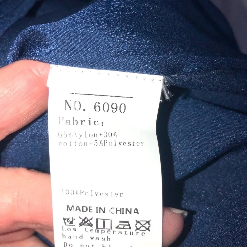 Blue Lace Party Dress Retro Vibes Mid Modern Size undefined - Image 9