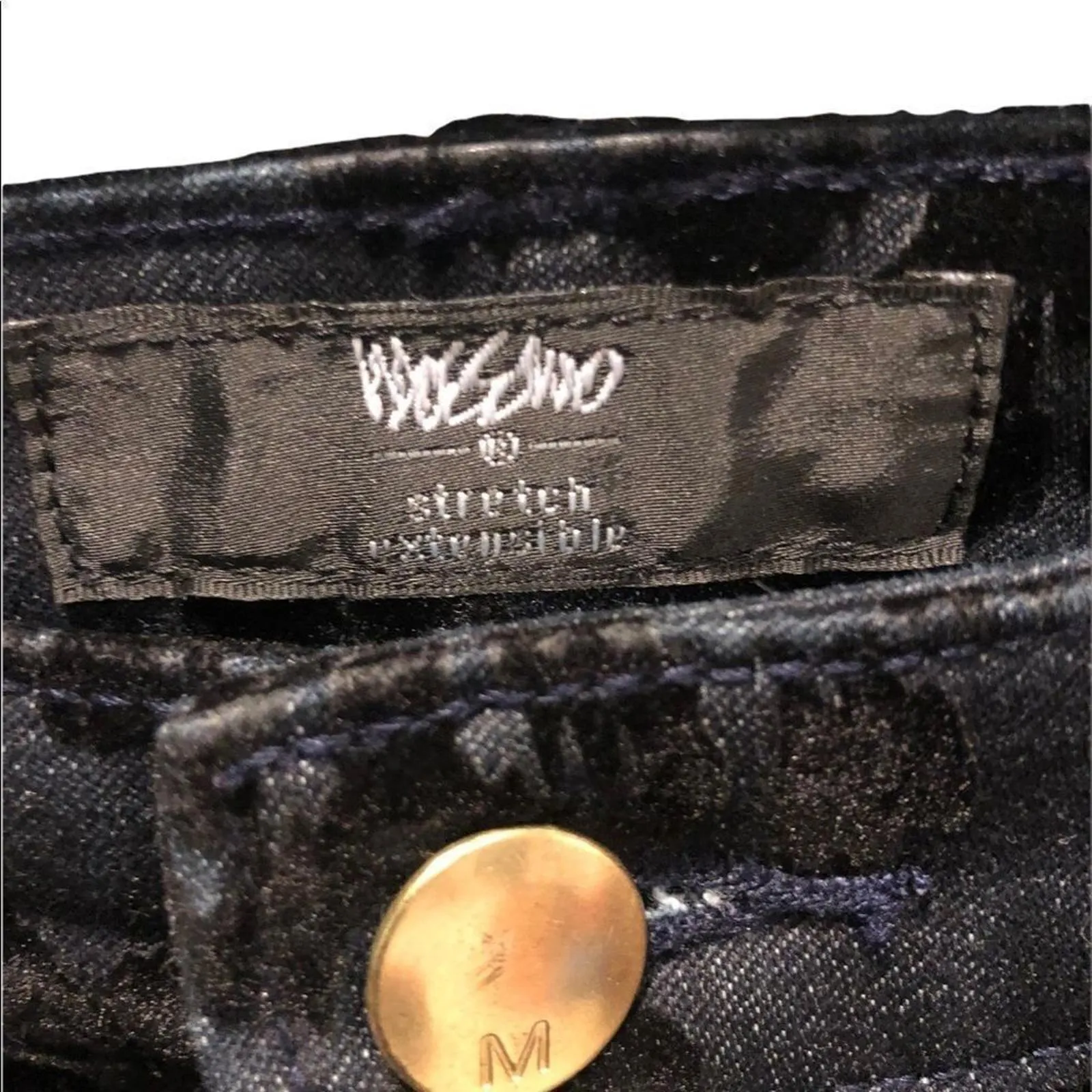 Mossimo Velour Boho Print Skinny Jeans women's size 6 Black - Image 4