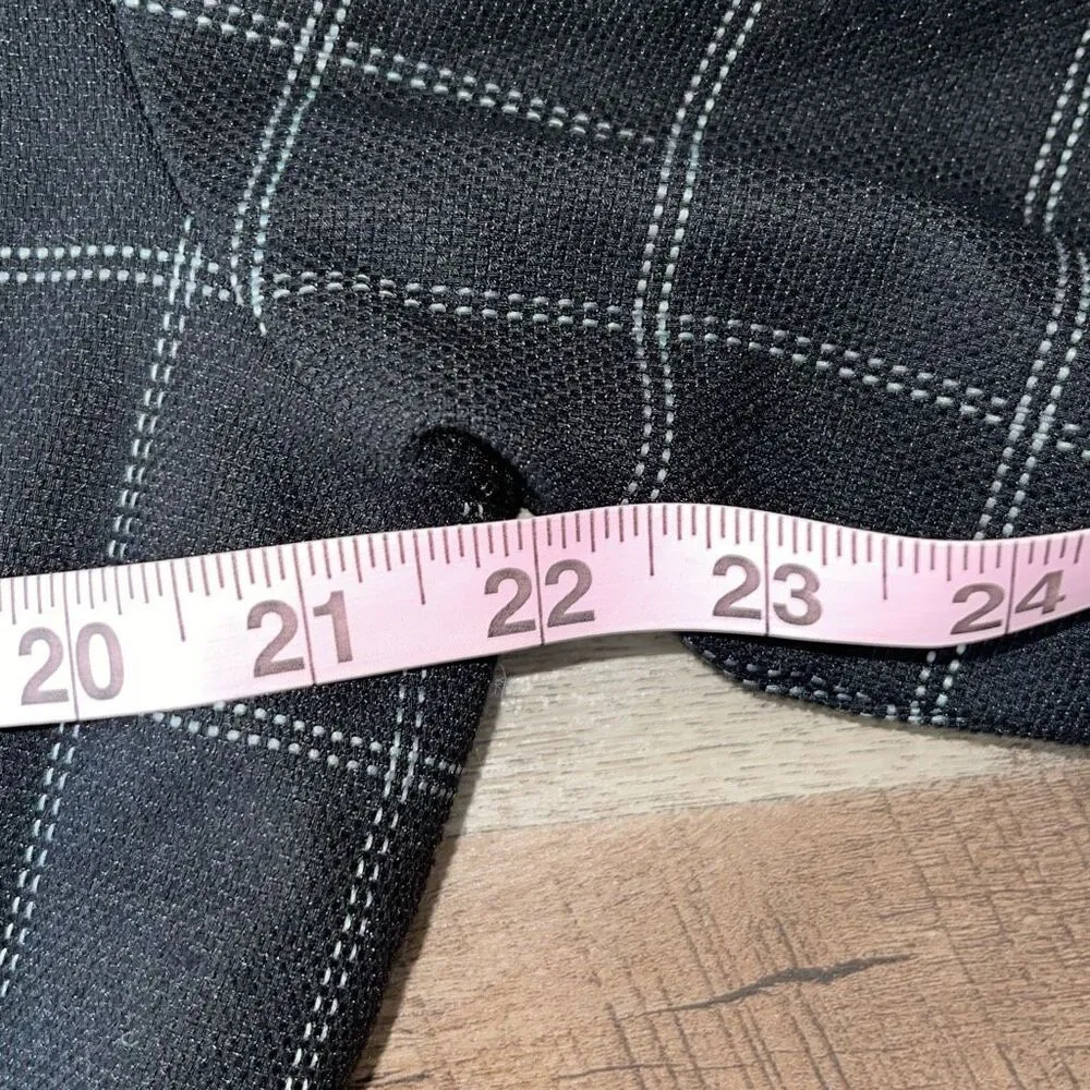 Line and Dot Line + Dot Womens Check Print Full Zip Long Sleeve Bomber Jacket Black Small - Image 8