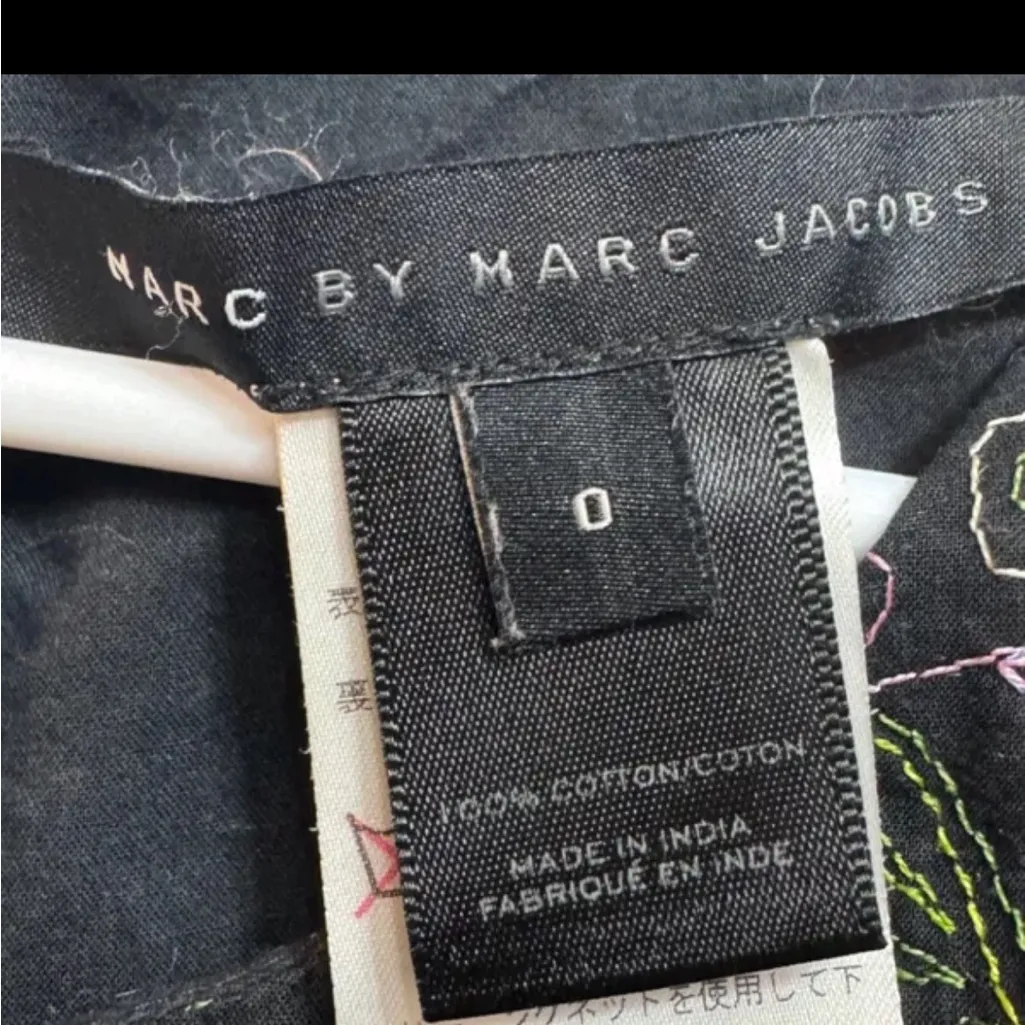 Y2K Marc by Marc Jacobs Scribble Embroidered Dress Sz 0 - Image 6