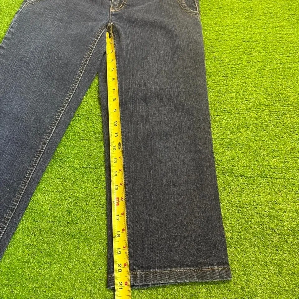 Ann Taylor Size 4 Y2K Modern Fit Lindsay Waist Denim Capri Low Rise Dark‎ Wash - Image 2