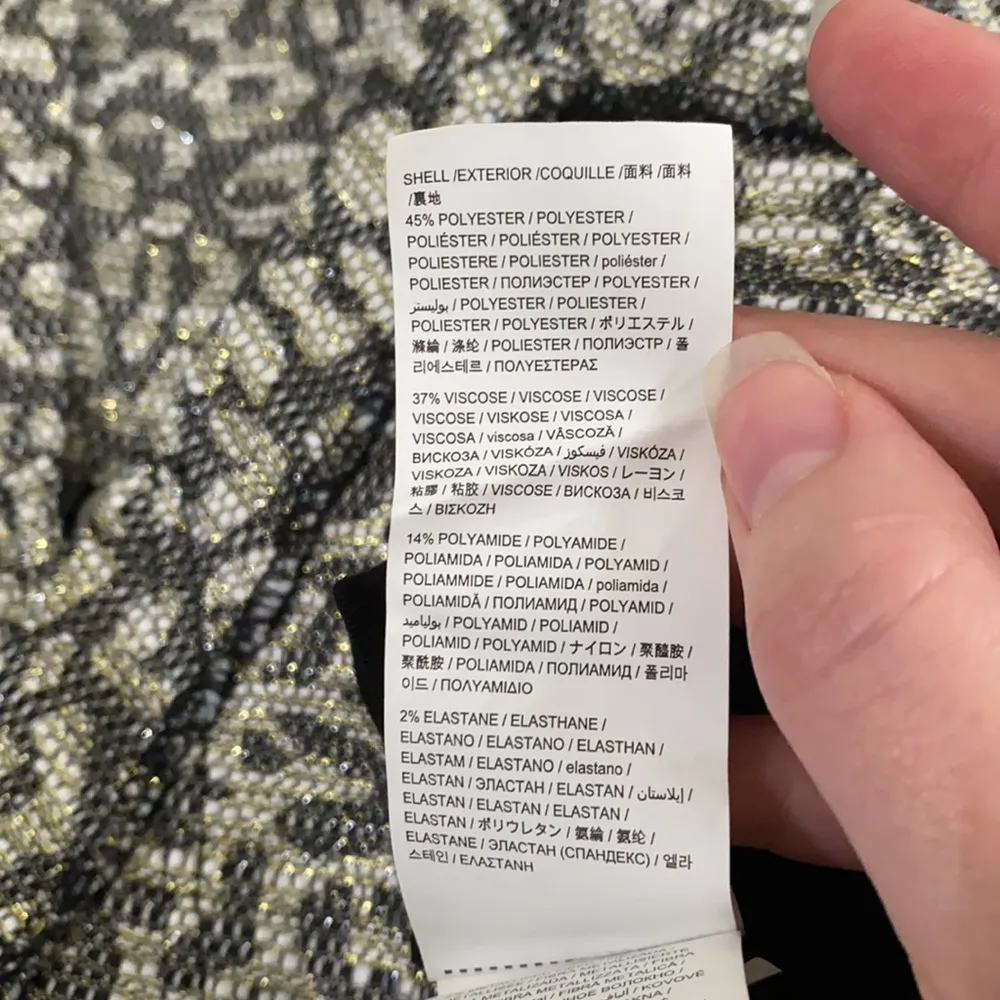 Desigual Heli leopard print metallized  sleeveless dress sz L - Image 15