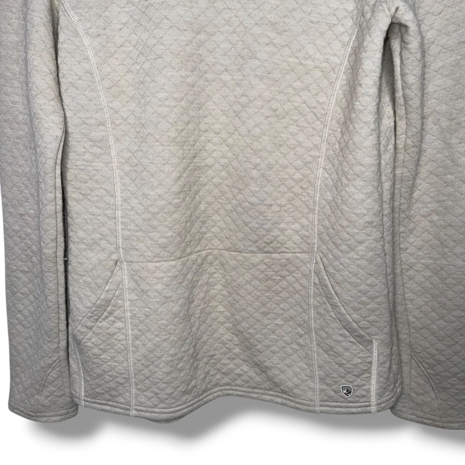 Kuhl‎ Women's Quilted Cowl Neck Long Sleeve Sweatshirt Cozy Casual Top - Image 3