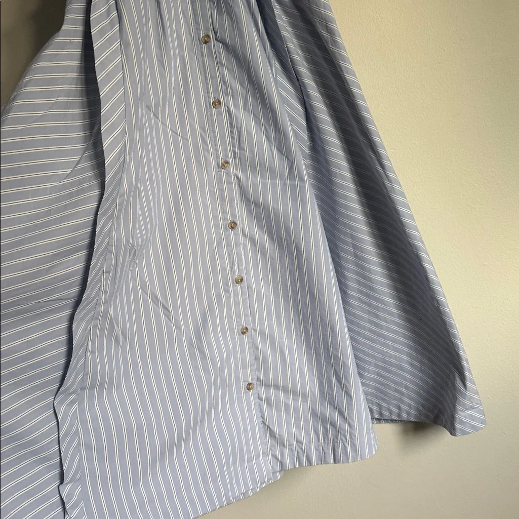 NWT Anthropologie Blue& White A-Line pleated Midi Dress Sailor collar size Large - Image 8