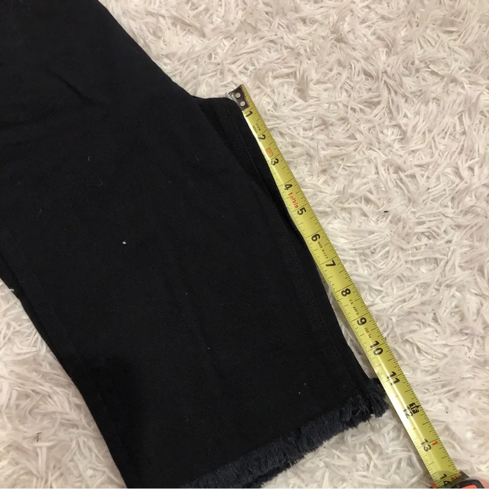 Wild Fable Bermuda Jean Shorts Cotton‎ Stretch Raw Edge High Rise Black size 2 - Image 8