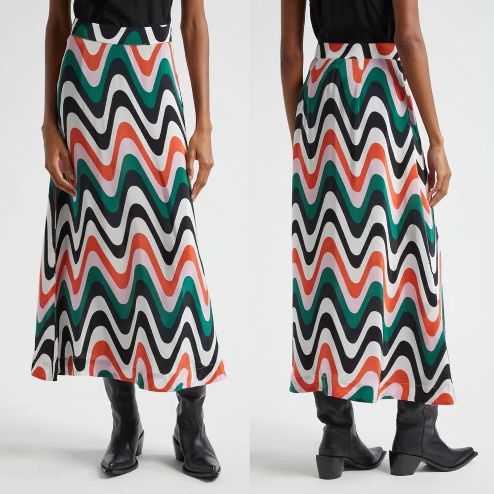 Farm Rio Wave Gradient Maxi Skirt M - Image 5