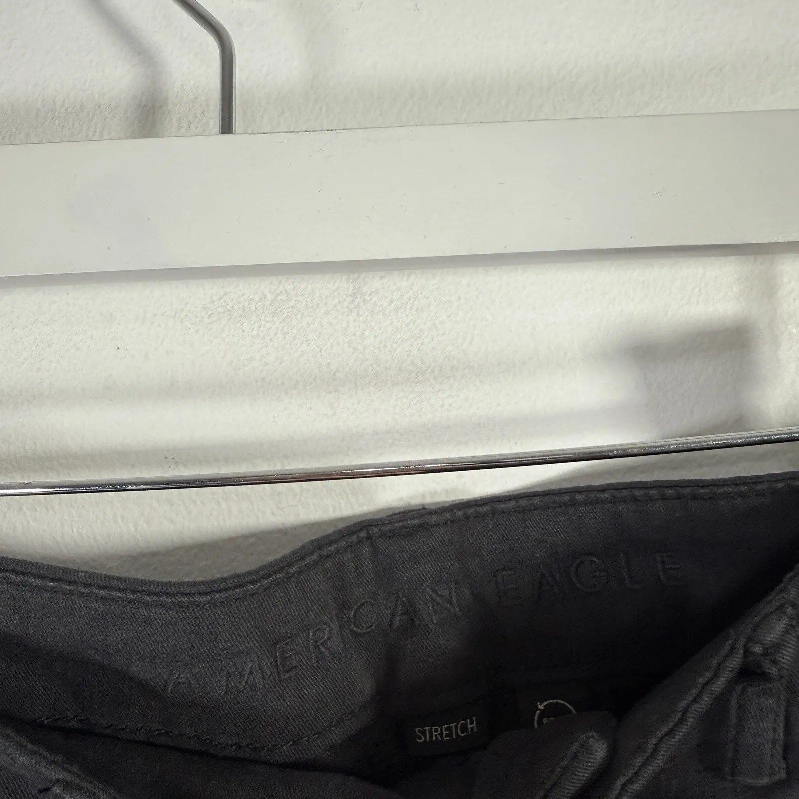 American Eagle Super High Rise Baggy Wide Leg Pants Black Boho Y2K Womens 6 - Image 3