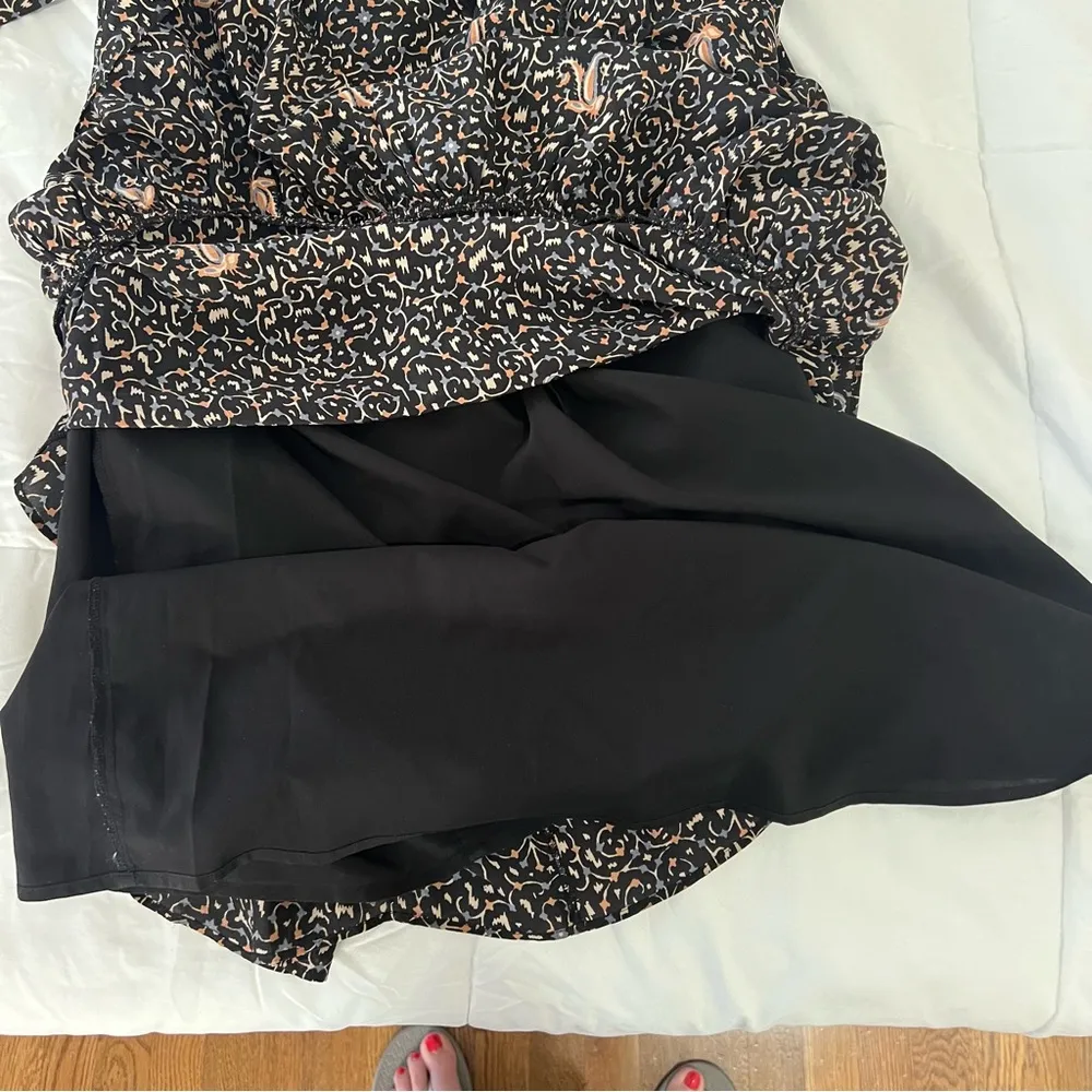 Madewell 100% Silk Mini Dress Size 0 Fiesta Paisley Design Boho Style #G… - Image 6