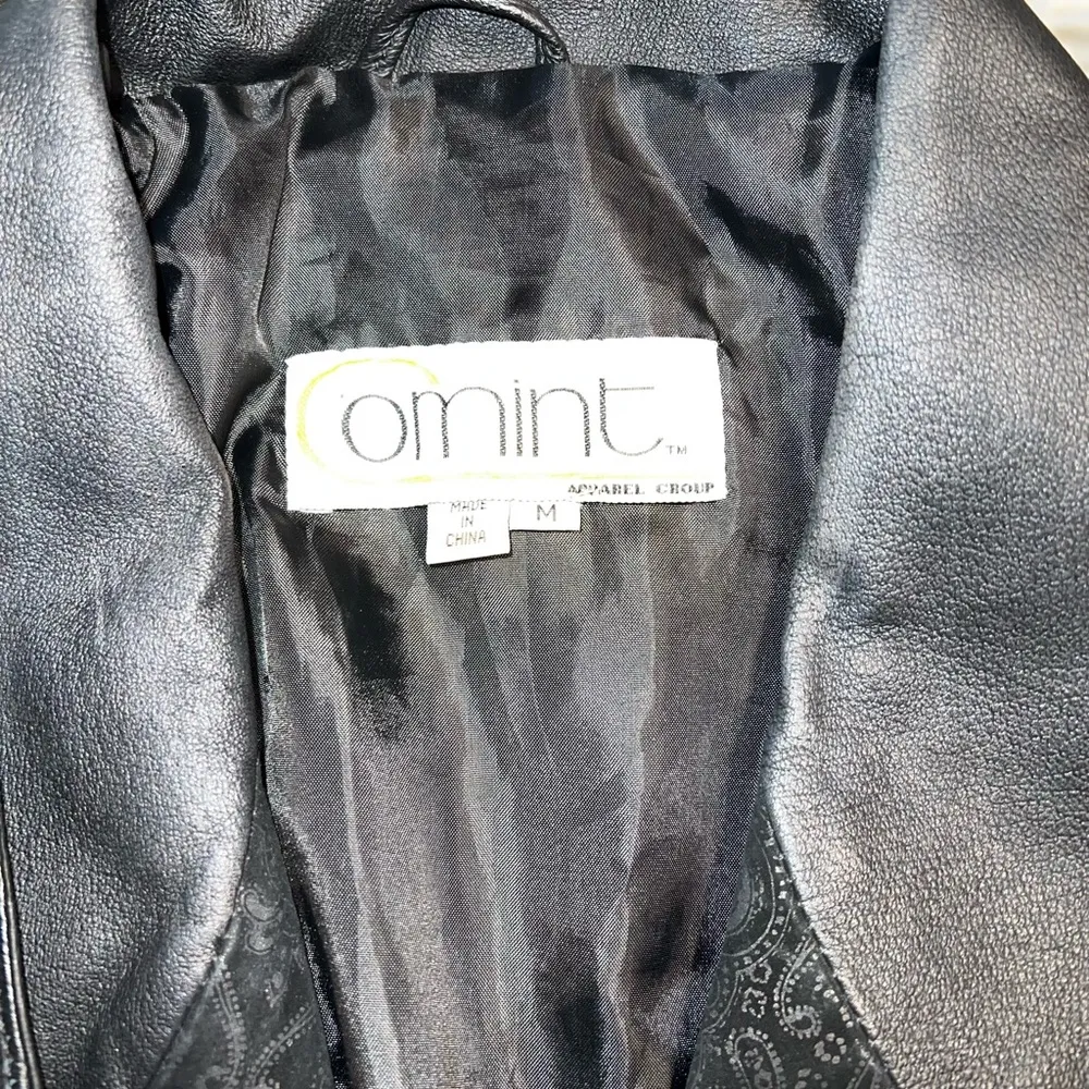 Super Cool Vintage 1980s/90s COMINT Full Length Leather Coat! Size M - Image 6