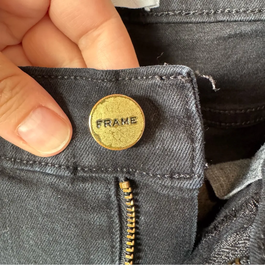 Frame Women’s Le Skinny de‎ Jeanne Mid Rise Black Denim Jeans Size 26 - Image 5