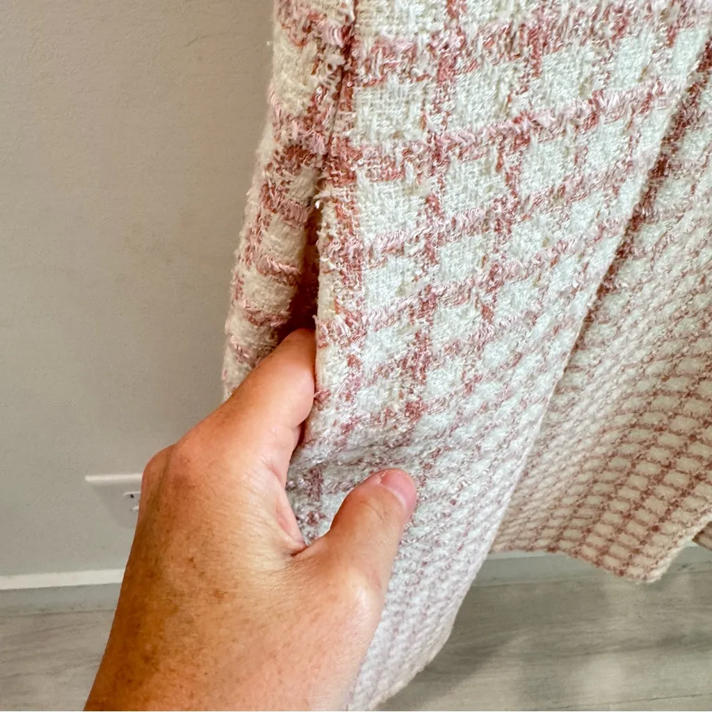 Gal Meets Glam Anthropologie Evangeline Windowpane Plaid Boucle Dress Size 14 - Image 9