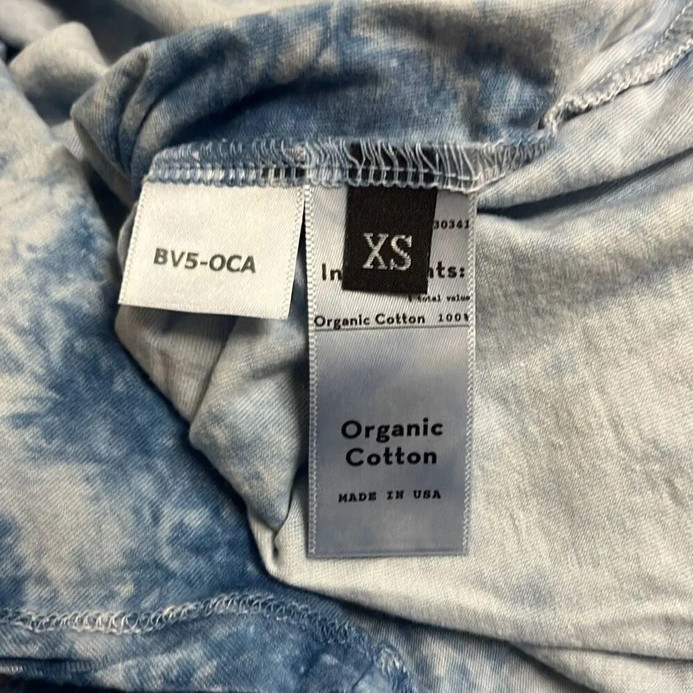Groceries Apparel Willa Top Blue Tie Dye 100% Organic Cotton XS NWT Oversized - Image 7