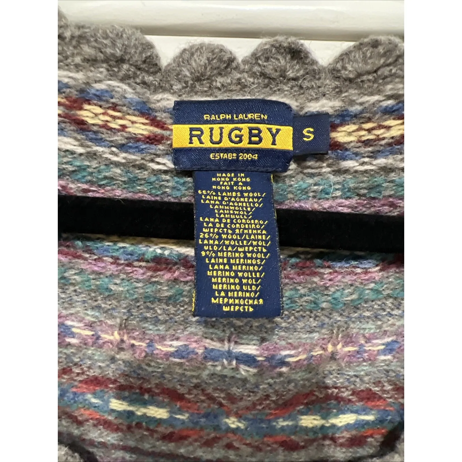 Vtg Ralph Lauren Rugby Fair Isle Nordic Wool Sweater Dress Heritage Read! - Image 4