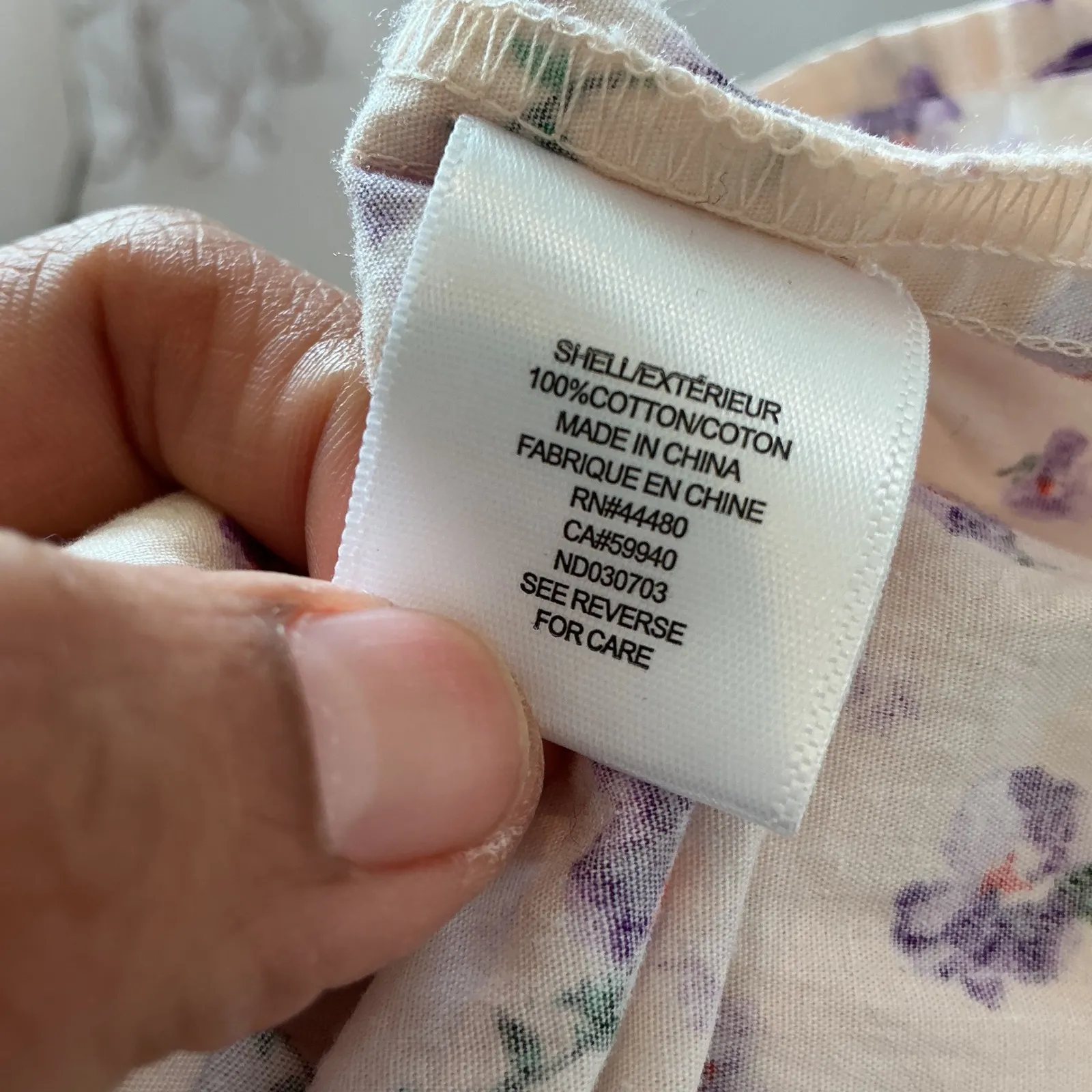 Fourteenth Place Purple Floral Print‎ Square Neck Midi Dress Puff Sleeve L - Image 9