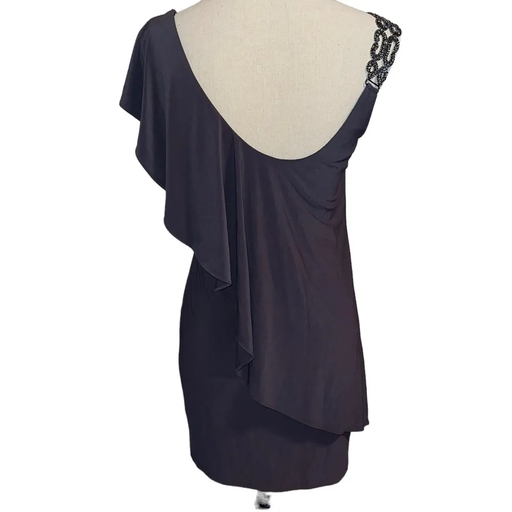 NWT Vintage Betsy & Adam Cocktail Dress Women’s Size 2 Petite Charcoal Gray - Image 6