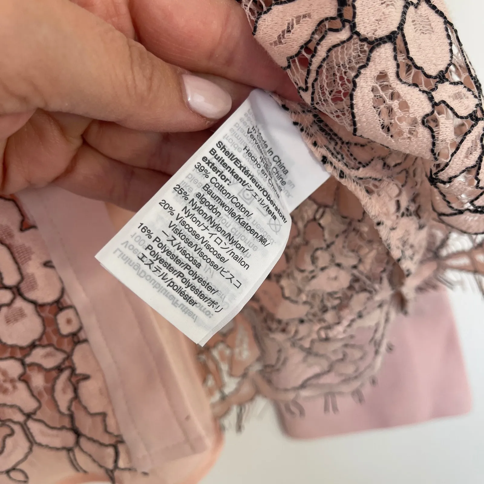 J. Crew Pink Lace Button Up Top Blouse Long Sleeve Size 4 J8168 Coquette - Image 7