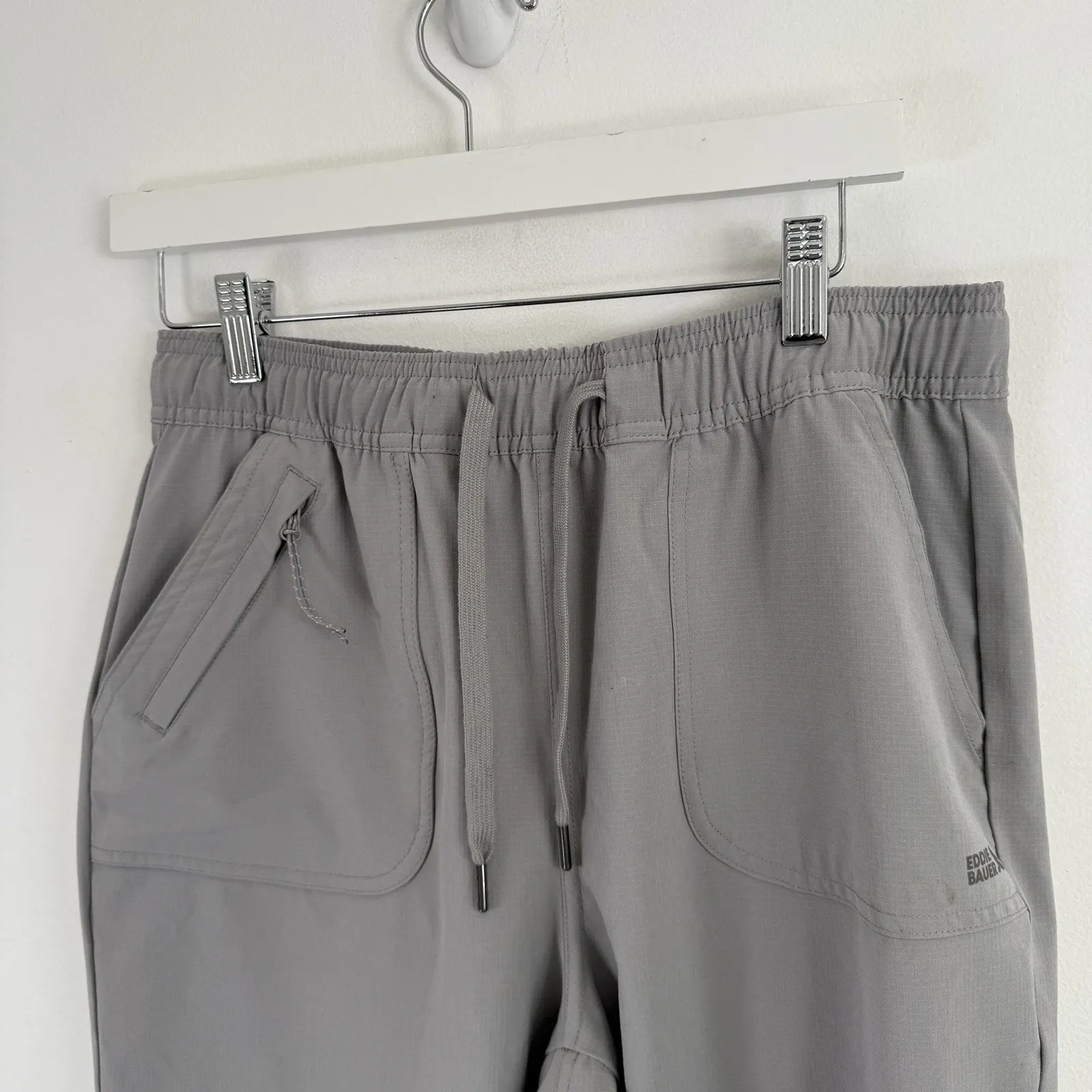 Eddie Bauer Grey Pants Hiking Camping Gorpcore Travel Ripstop Womens SP - Image 2
