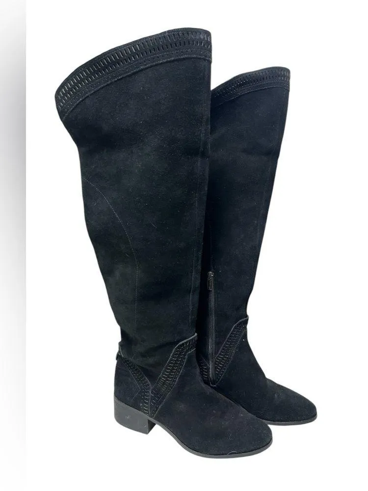 Vince Camuto Karinda Black Suede Over The Knee Boot Sz 10 - Image 2