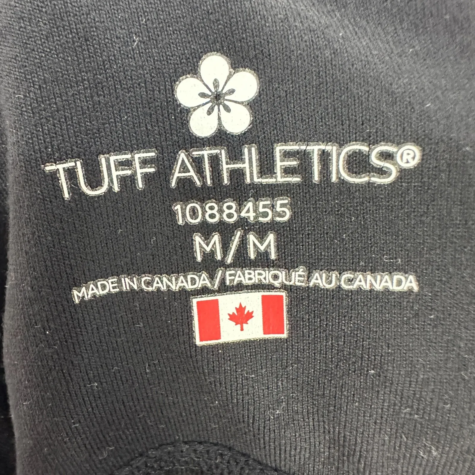 Tuff Athletics M Black Heather Cropped Ruched Leggings Yoga Athleisure Canada - Image 3