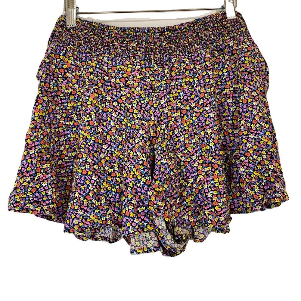 Patrons Of Peace Women’s Tie Front Penny Shorts Pink Floral Size Medium EUC - Image 7