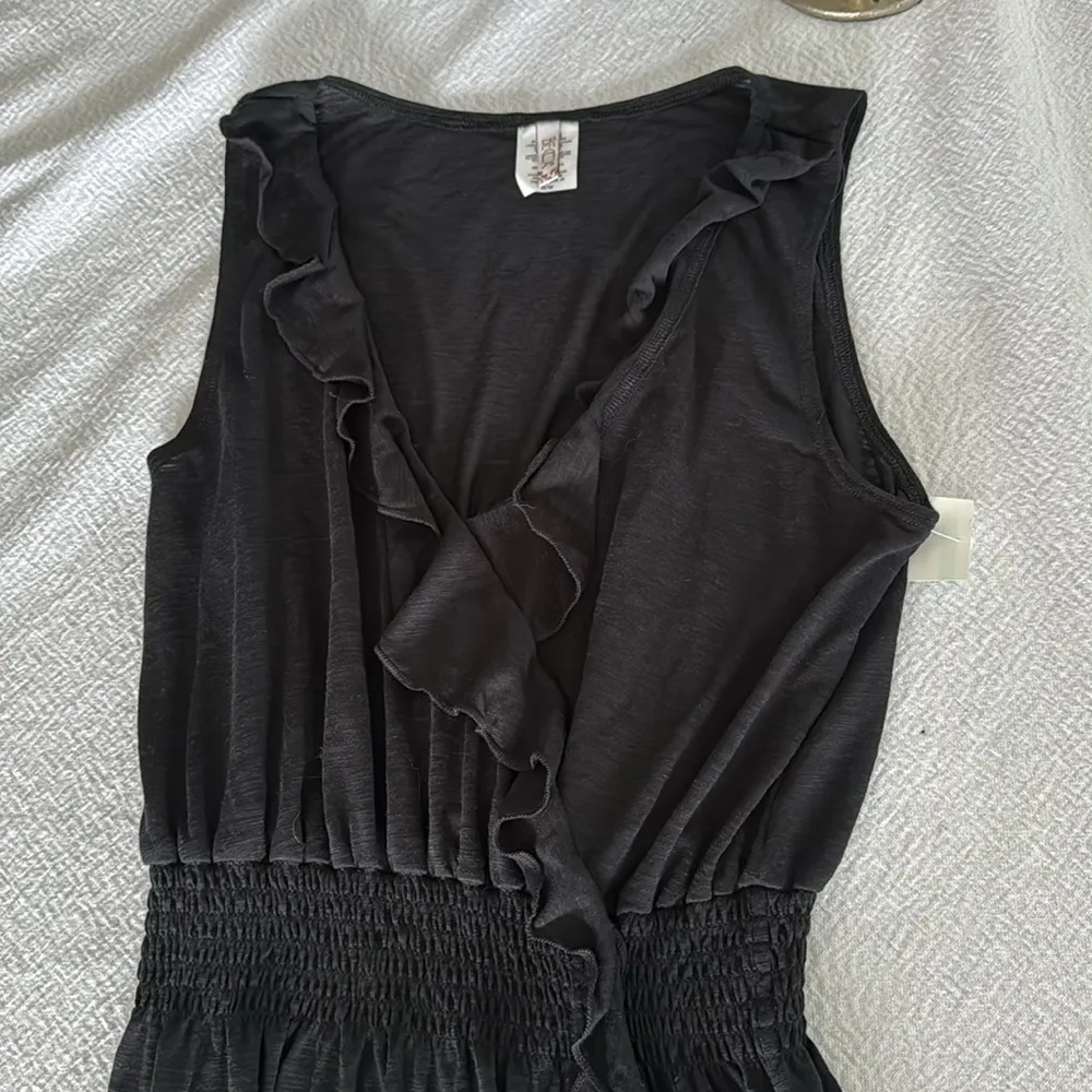 BECCA Breezy Basic Ruffle Cover-Up Dress, Black, Medium, $78 - Image 6