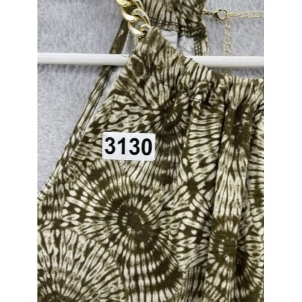 MK Michael Kors Women's Blouse Sleeveless Gold Chain Tie Dye Size Small - Image 5