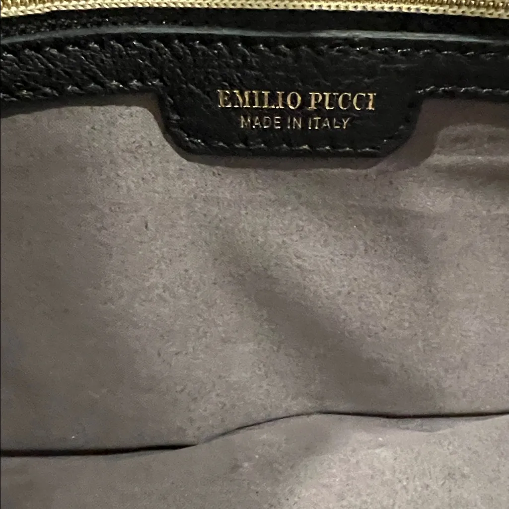 Emilio Pucci Dark Brown Leather Wristlet EUC - Image 11