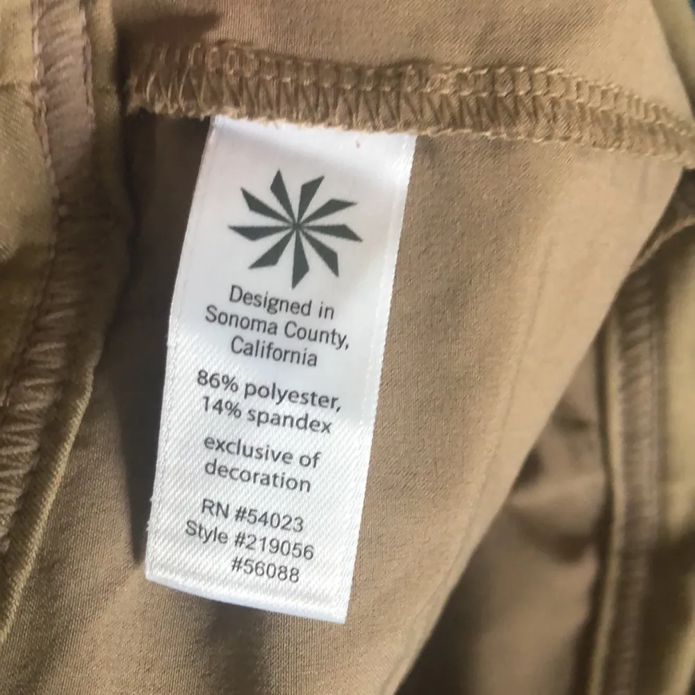 Wherever Skort Skirt Beige 12 Cinched Waist Pockets Stretch Knit Flare - Image 7