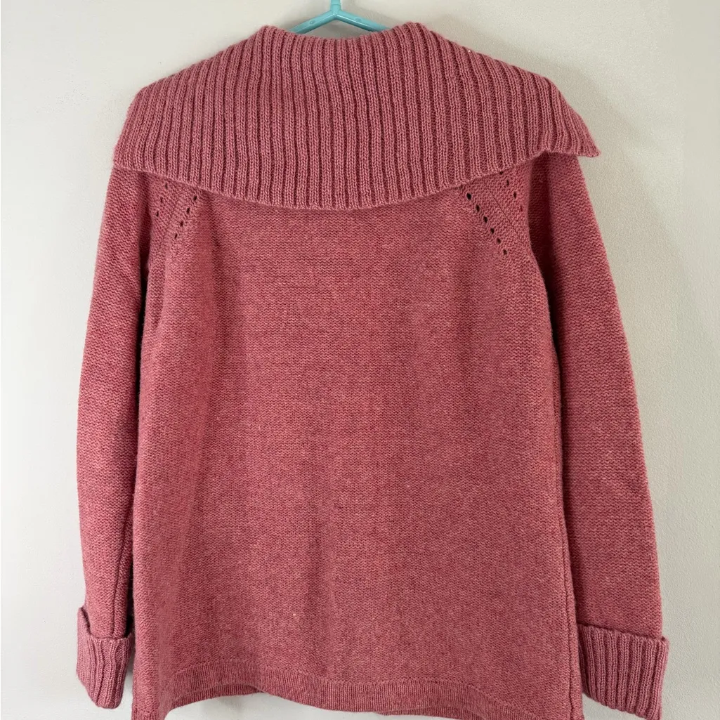 Paraphrase Pink Wool & Mohair Knit Cardigan Sweater XL Cozy Cottageco - Image 3