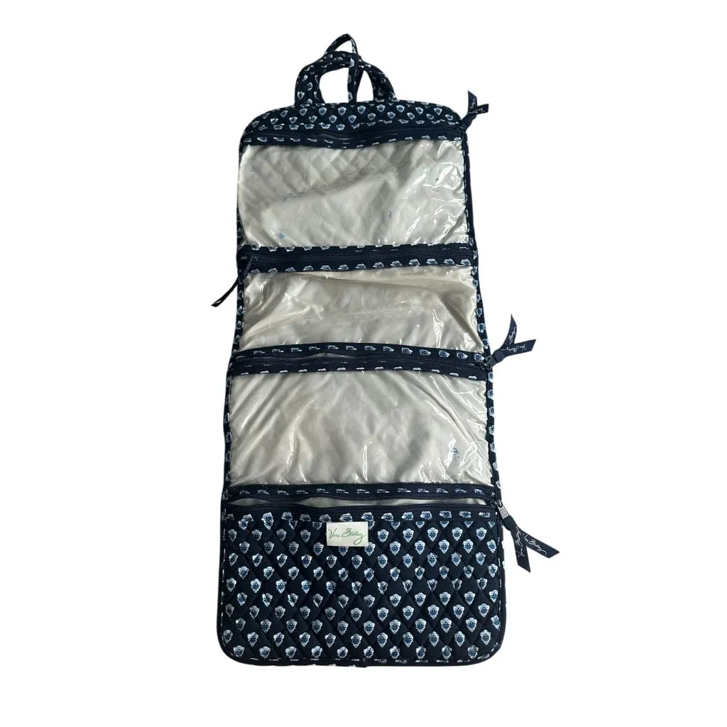 VERA BRADLEY Vintage Nantucket Navy Travel Makeup Case - Image 5