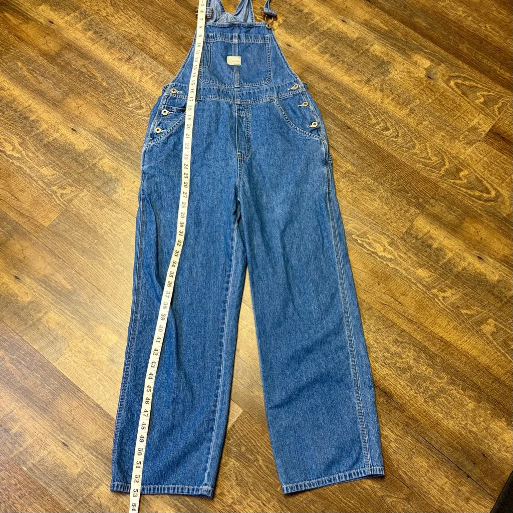 Vintage Y2K Old Navy Blue Denim Jean Overalls Women Small Carpenter Baggy Grunge - Image 3