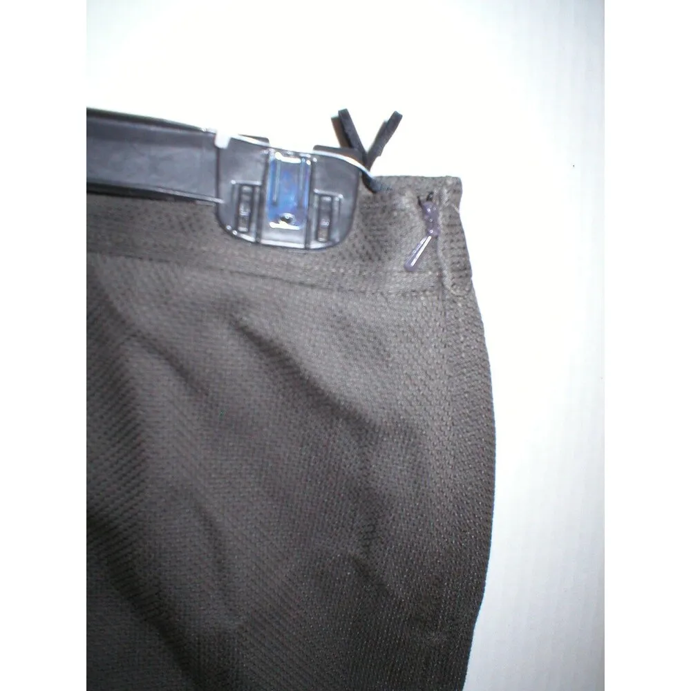 NWT $298 W Worth New York Brown 4 Womens Skirt Round Hem Slim Pencil Pique Work - Image 3