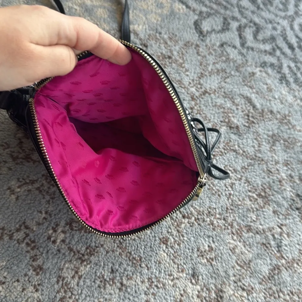 Juicy Couture Y2K Leopard Print Satchel Black Silver - Image 5