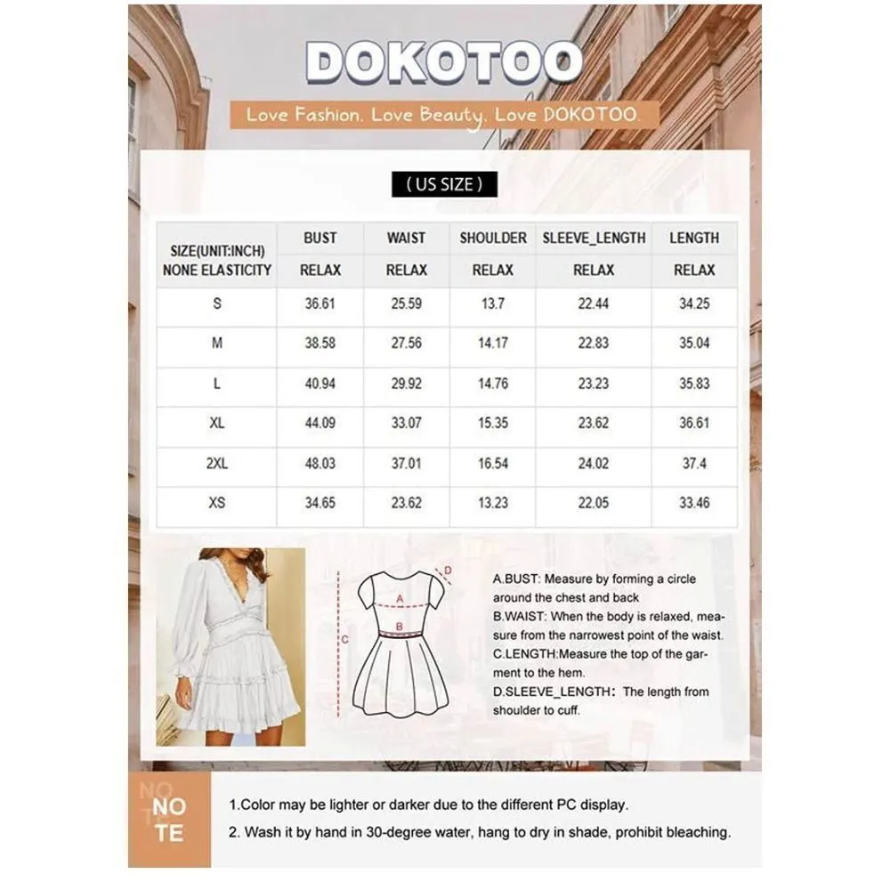 NEW V Neck Ruffle Long Sleeve Mini Dress L Green Size L - Image 5