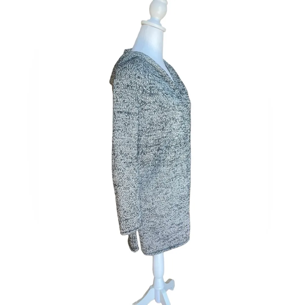 Loft Marbled Open Front Cardigan Hooded Sweater Womens Size Small - Image 3