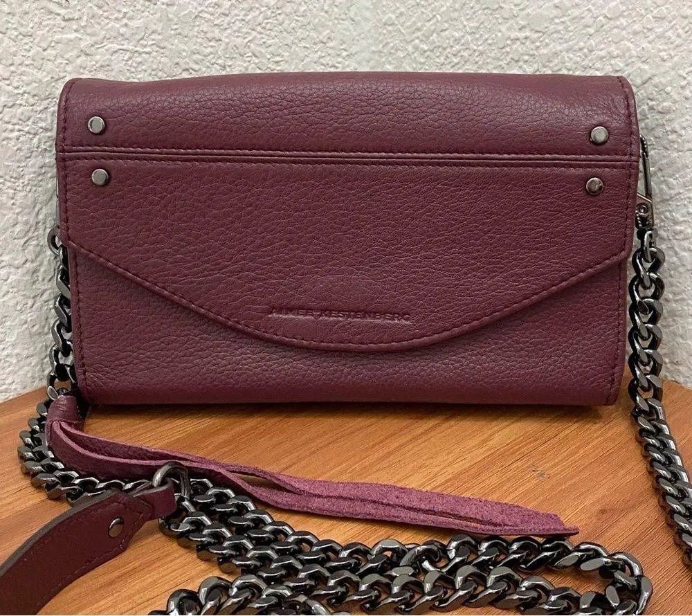 AIMEE KESTENBERG Delancey Wallet on A Chain In Oxblood Leather Chain Wallet - Image 2