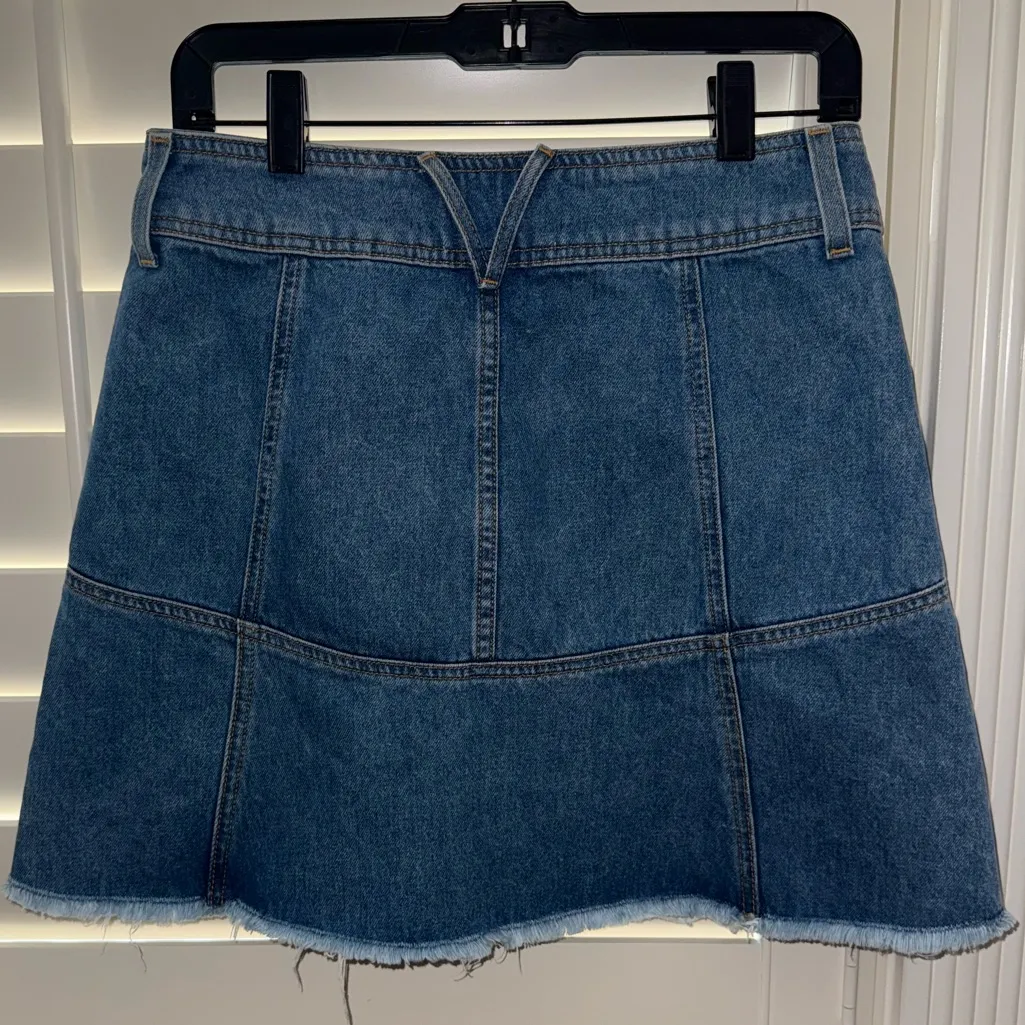 Veronica Beard Lavelle Seamed Denim Mini Skirt Size 8 - Image 4