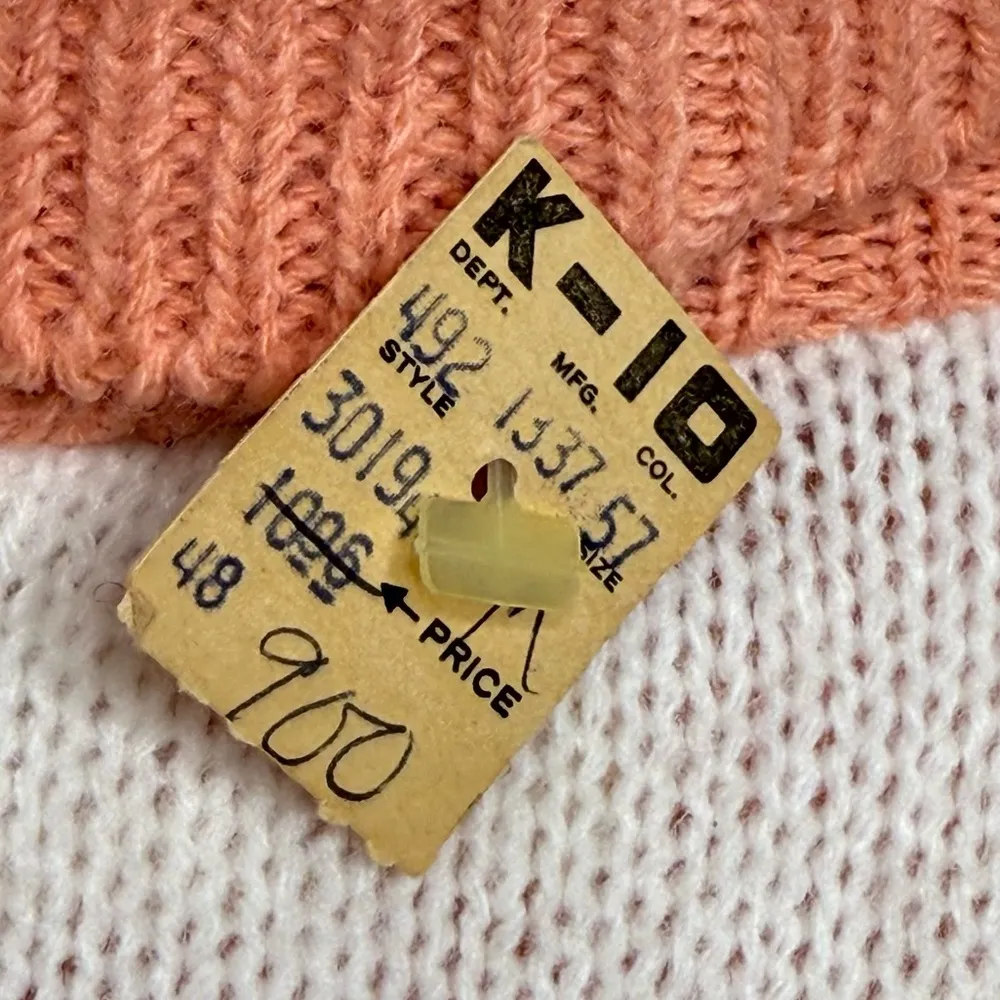 NEW Deadstock Vintage 70s 80s Bel Ami Turtleneck Sweater Fair Isle Size Medium White - Image 5