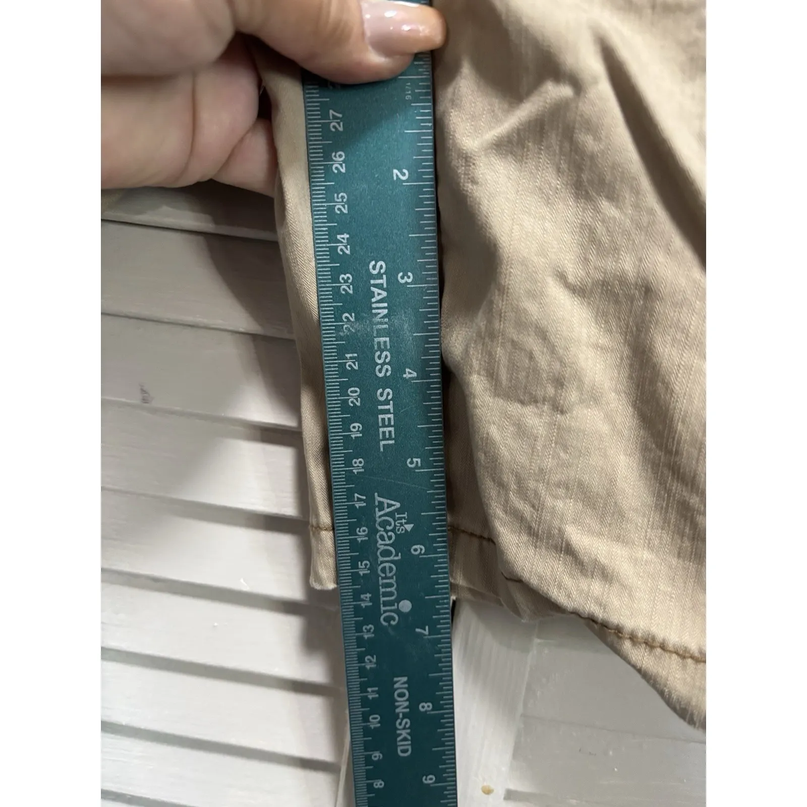 Polo Jean Co Ralph Lauren Khaki Beige Short Size 6 Pockets Zip Mid Rise‎ Cotton - Image 3