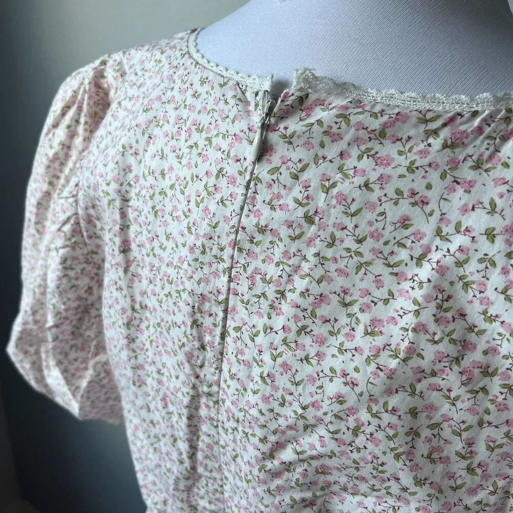 Tuckernuck Hyacinth House Isabelle Mini Dress Ditsy Floral Lace Size Medium - Image 10