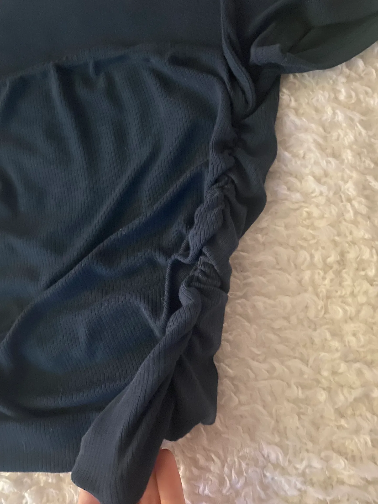 navy blue side-cinch shirt - Image 4