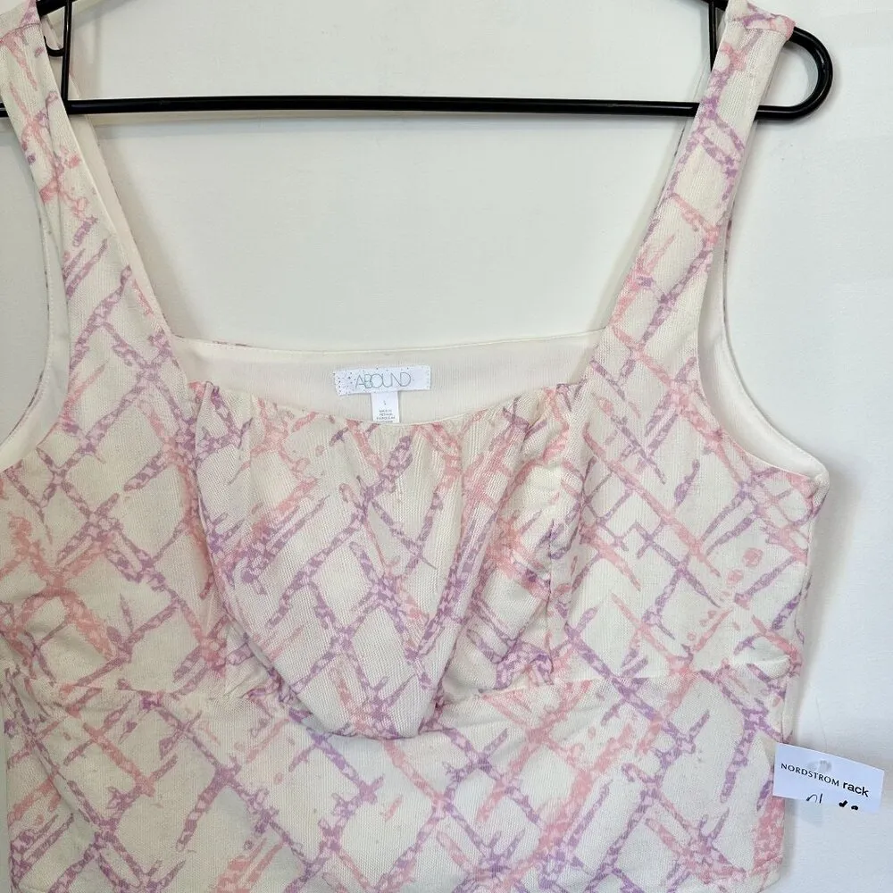 NWT Abound by Nordstrom Bustier Cream Crop Top - Size: L - Image 3