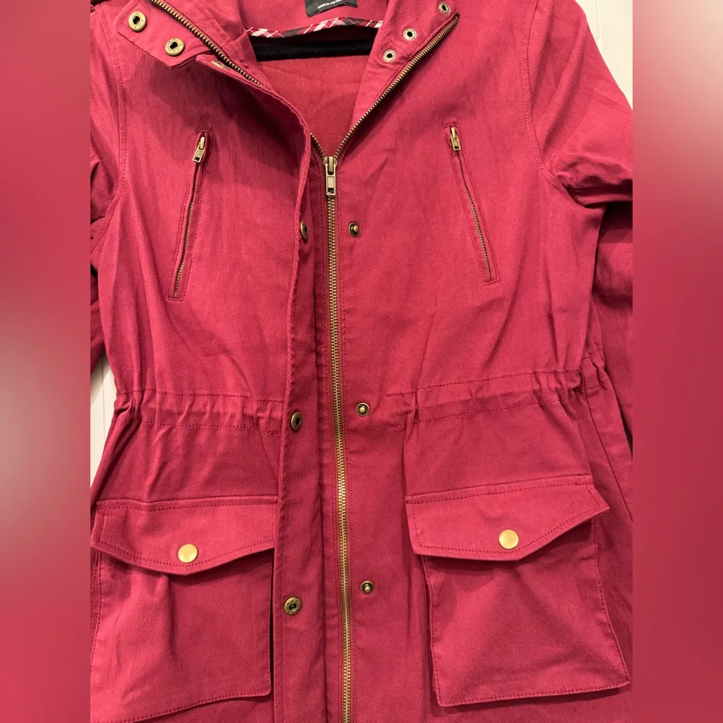 NWOT Eden Society Deep Red Utility Jacket Size M - Image 2