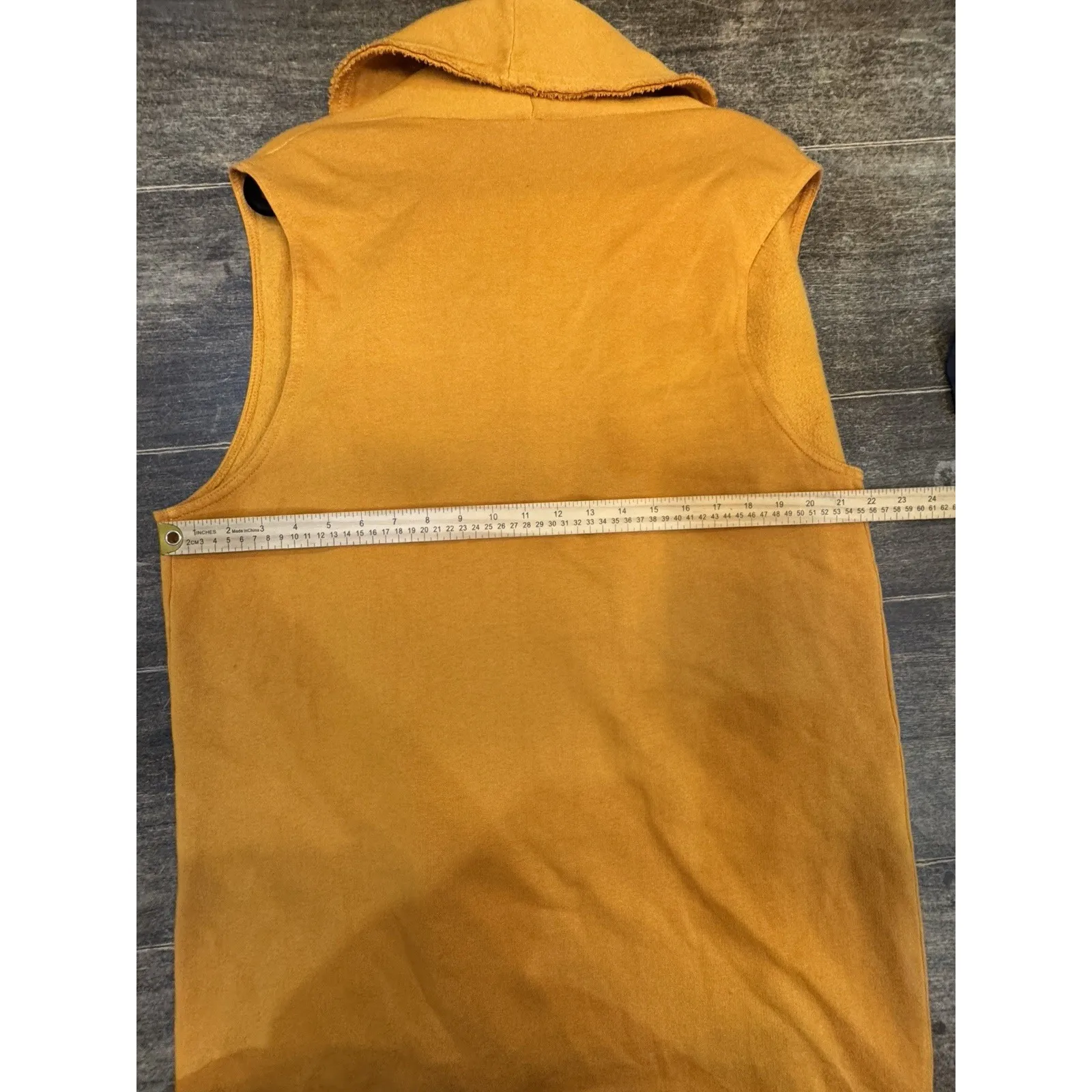 Bryn Walker Drawbridge Fleece Wrap Vest Raw Edge Bamboo Cotton Oversized Boho - Image 6