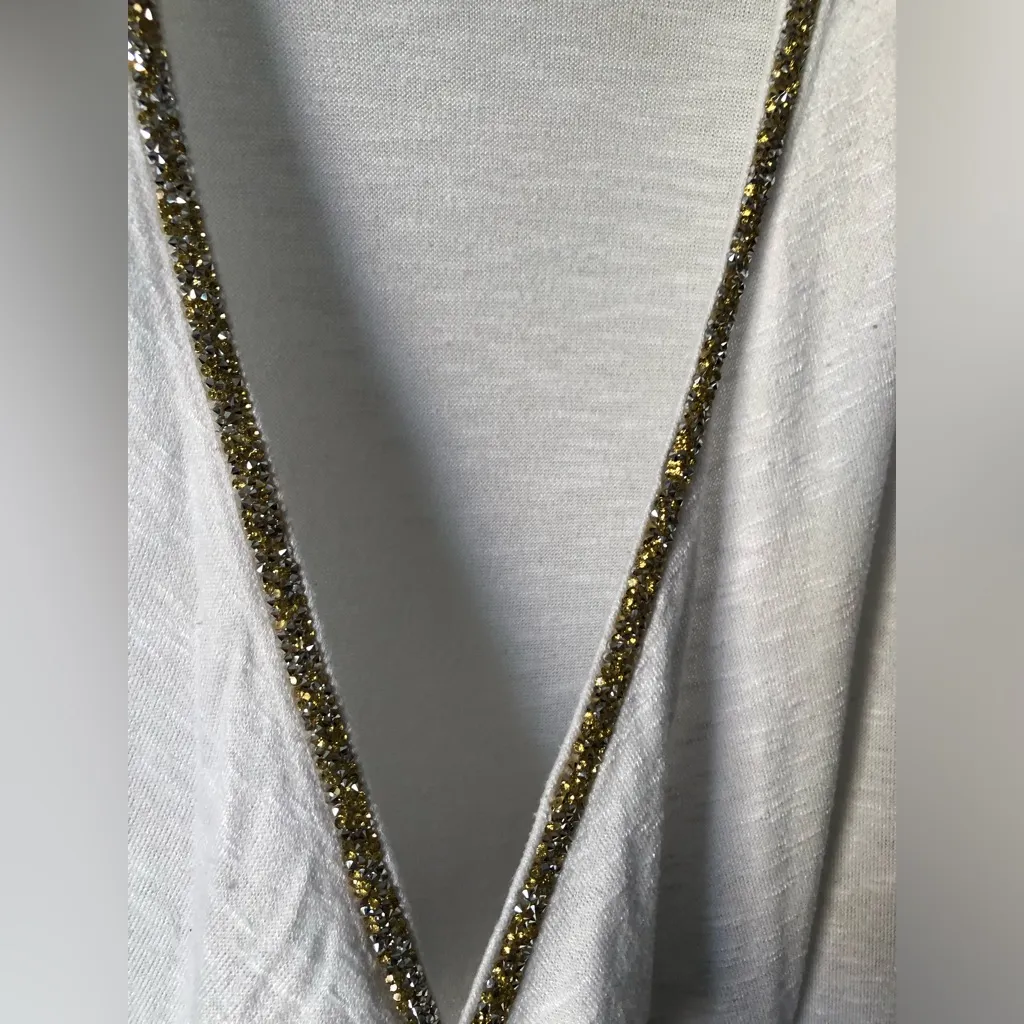 Juicy Couture Embellished trim Open Front knit Cardigan women size XL - Image 4