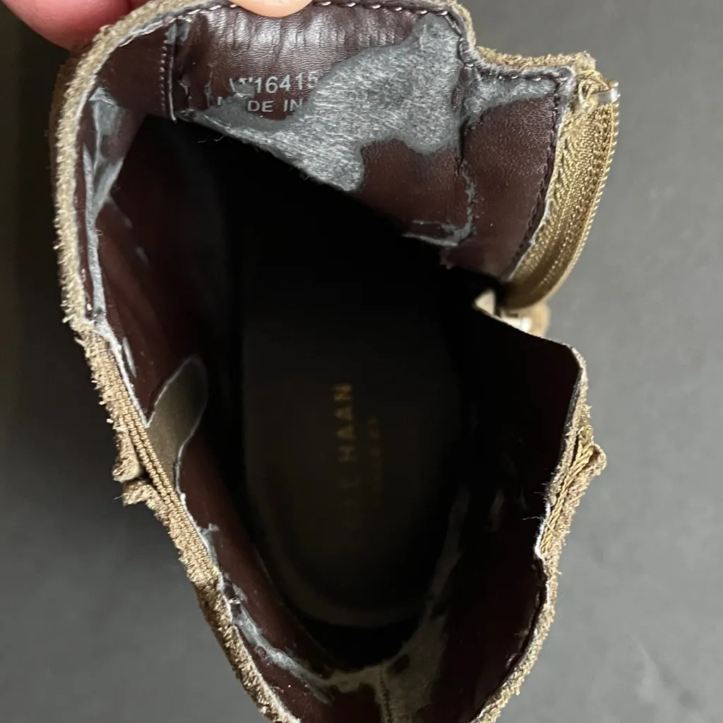 COLE HAAN HADLYN SUEDE
BOOTIE Women's Suede Ankle Boots - Green Suede - Image 11