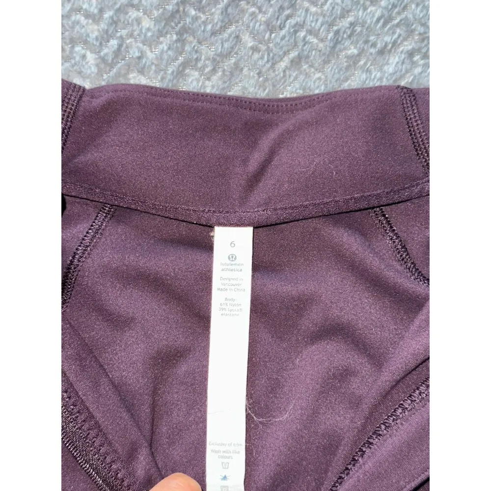 Lululemon Define Athletica Half Zip Pullover Running Top Thumb Holes Purple Sz 6 - Image 3