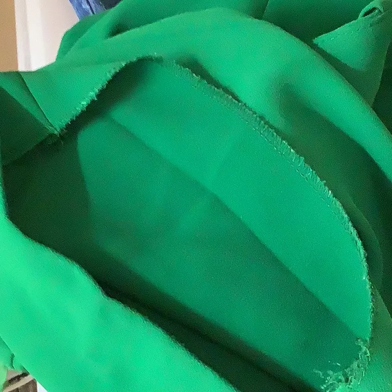 Zara Size Medium Emerald Green Flat Front Flowing Wide Leg Pants. Preloved. - Image 7