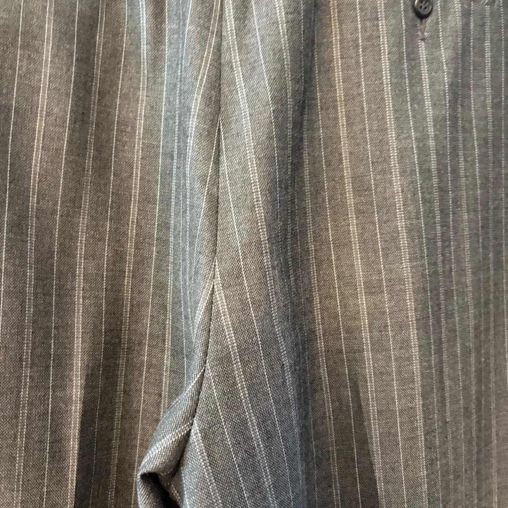 Pendleton 100% virgin wool gray white pinstripe dress pants size 18 - Image 12